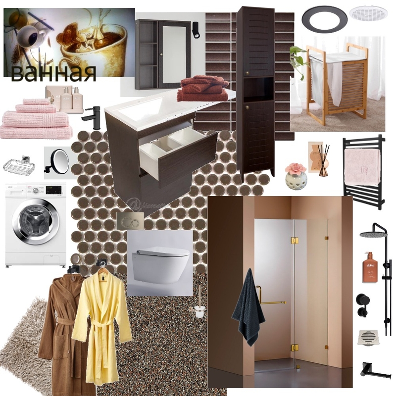 ванная Mood Board by pelageya on Style Sourcebook