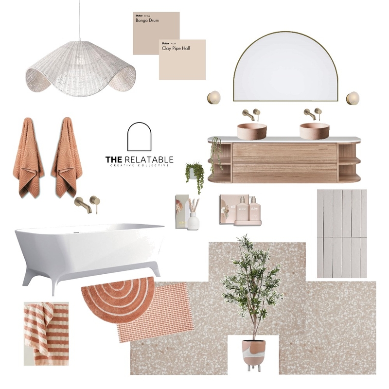 Bathroom Inspo Mood Board by The Relatable Creative Collective on Style Sourcebook