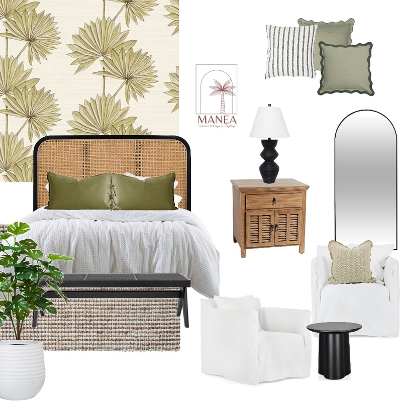 Modern Tropics Master Bedroom Mood Board by Manea Interior Design & Styling on Style Sourcebook