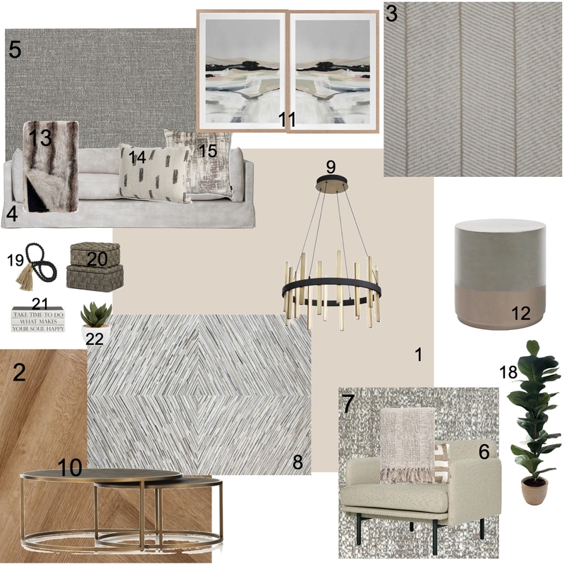 Living Room Sample Board Mood Board by cmccannsparrow on Style Sourcebook