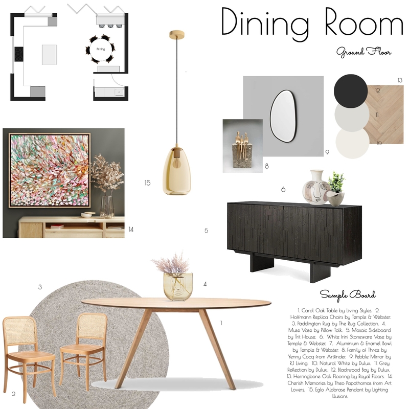 Dining Room Mood Board by Spaces To Liv on Style Sourcebook