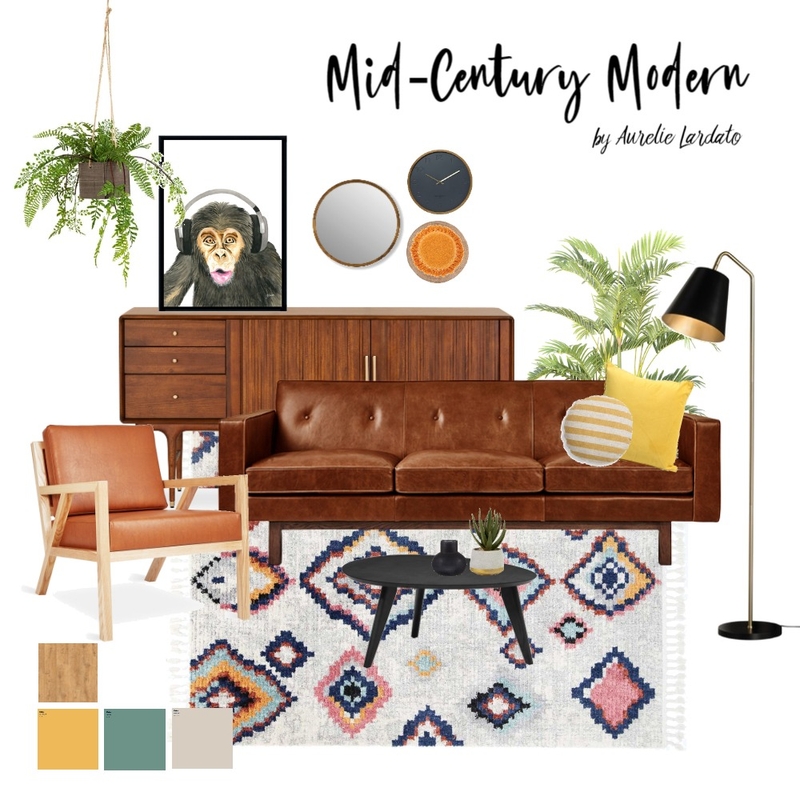 Mid-century Modern Mood Board by Aurelie on Style Sourcebook