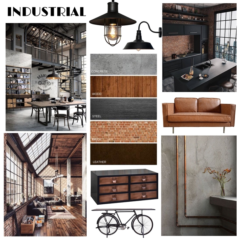 Industrial Moodboard Mood Board by Luke Daniels on Style Sourcebook