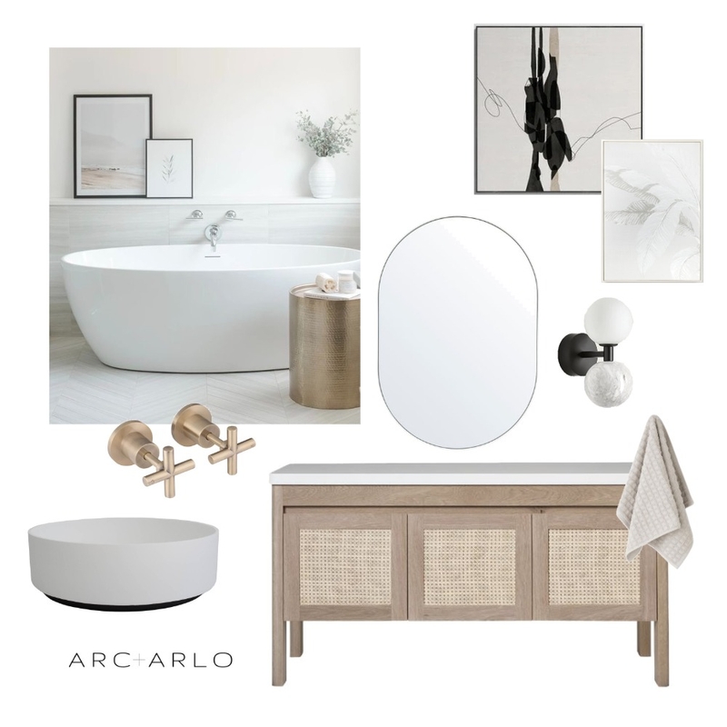 Contemporary Neutral Bathroom Mood Board by Arc and Arlo on Style Sourcebook