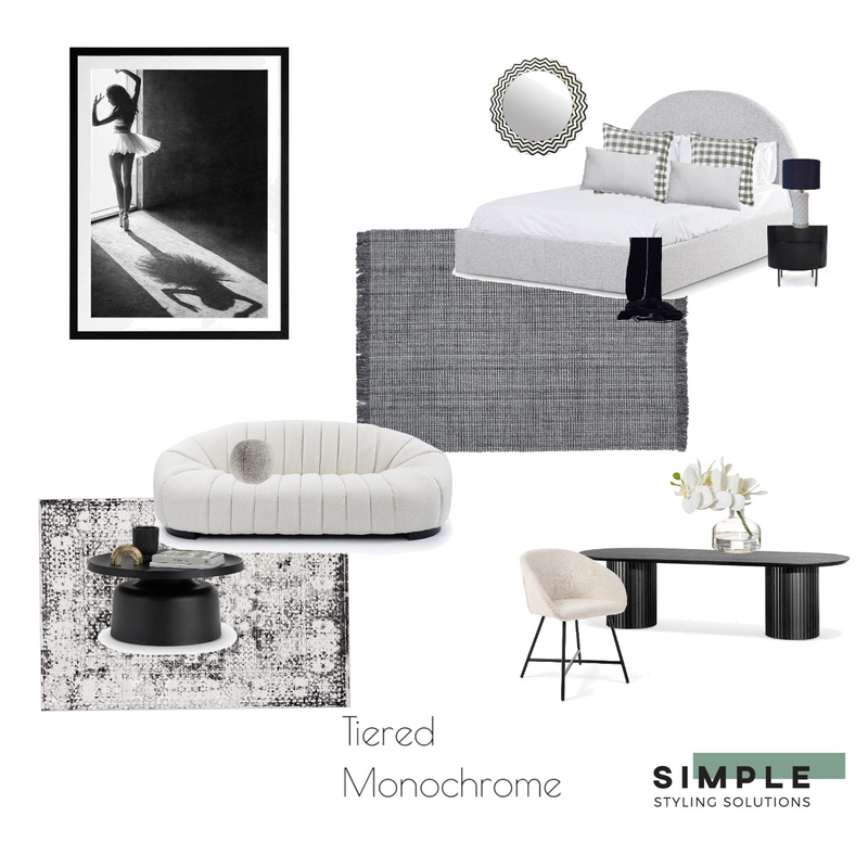 tiered monochrome Mood Board by Simplestyling on Style Sourcebook