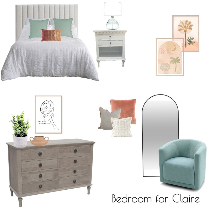 Bedroom for Claire Mood Board by darralyn@thecalminterior.com.au on Style Sourcebook