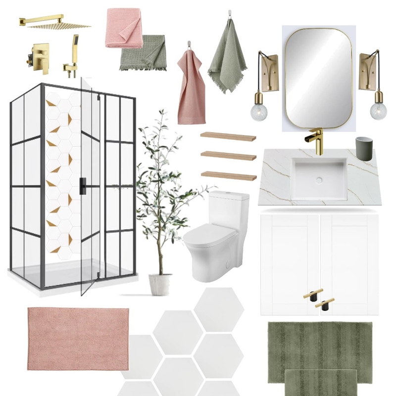 Bathroom Sample Board Mood Board by Rachel Troke Design on Style Sourcebook