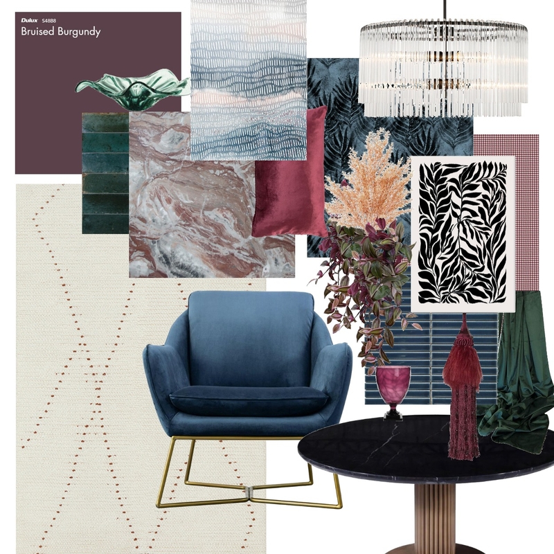 teal and burg Mood Board by Emily Parker Interiors on Style Sourcebook