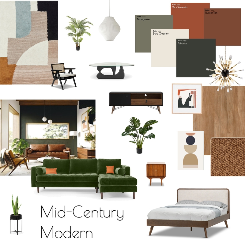 Mid-Century Modern Mood Board by deborahweiser on Style Sourcebook