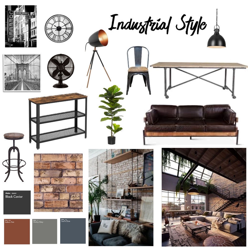 Industrial Mood Board Mood Board by Stephchan13 on Style Sourcebook