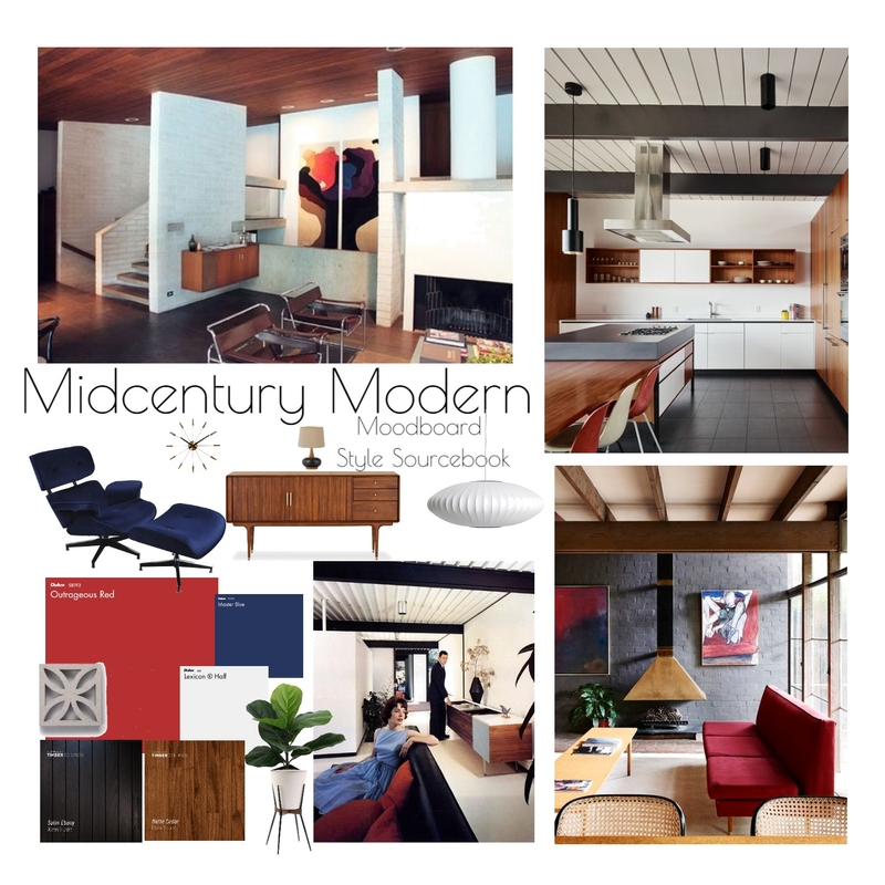 MidCentury Modern Mood Board by GoldenYears76Designs on Style Sourcebook