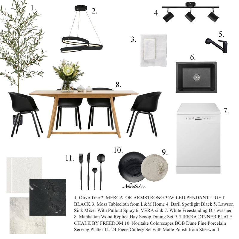 .Kitchen and living essetials Mood Board by Lumière Decors on Style Sourcebook