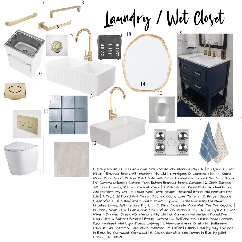 Laundry/WC Mood Board by Tace on Style Sourcebook