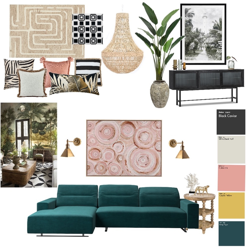 Art Deco tropical fusion Mood Board by StudioMac on Style Sourcebook