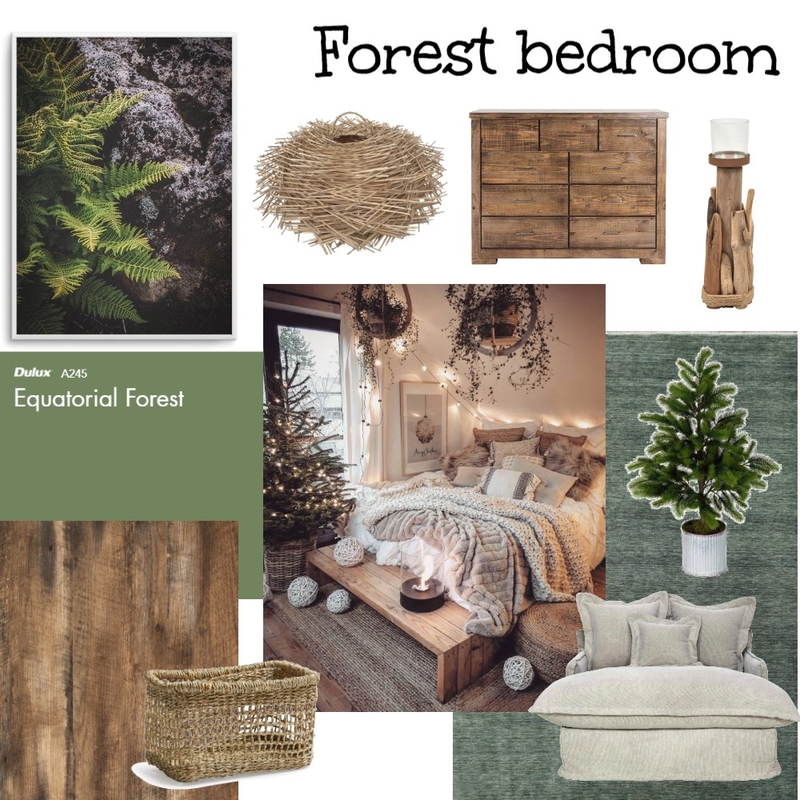 Forest Bedroom Mood Board by tabbycat on Style Sourcebook