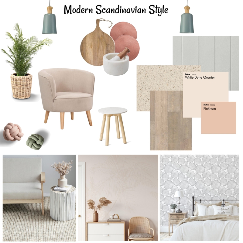 Modern Scandinavian Style Mood Board by Tanya Olivier on Style Sourcebook