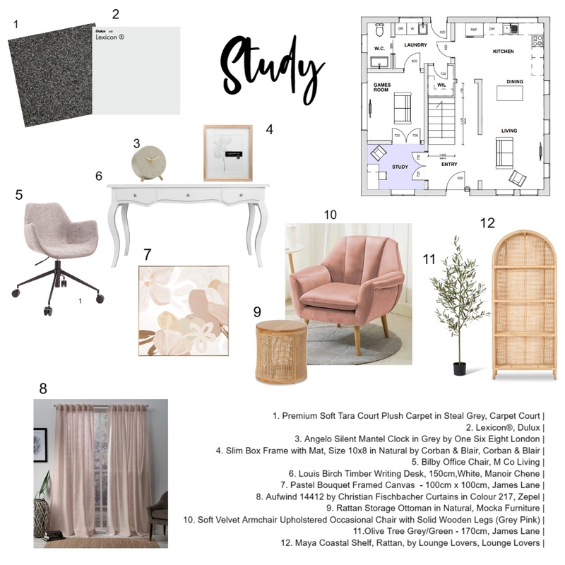 Study Mood Board Mood Board by AliOpie on Style Sourcebook