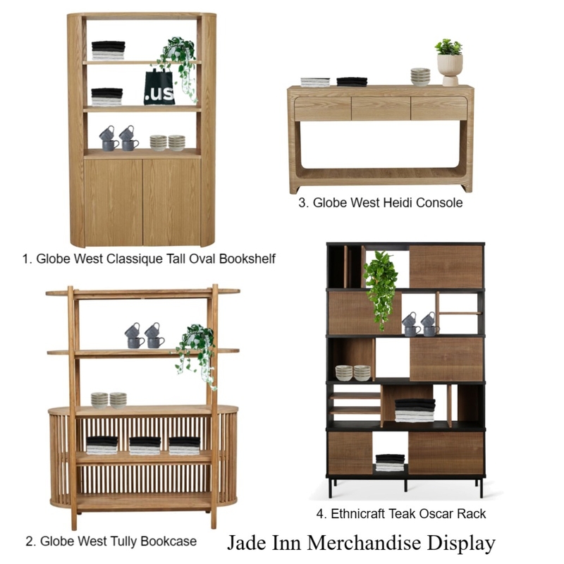 Jade Inn Merchandise Display Mood Board by bronteskaines on Style Sourcebook