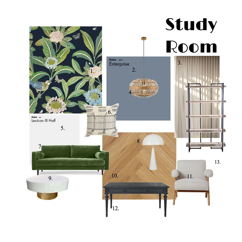 Study by April Mood Board by JIE on Style Sourcebook