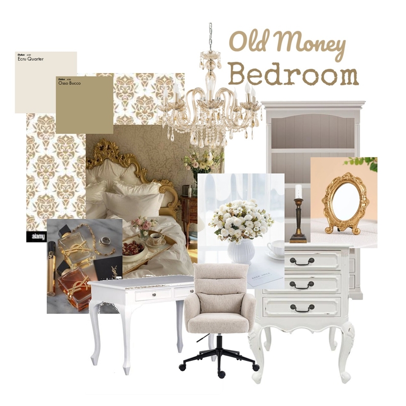 Old Money Bedroom Mood Board by Mia Kate Designs on Style Sourcebook