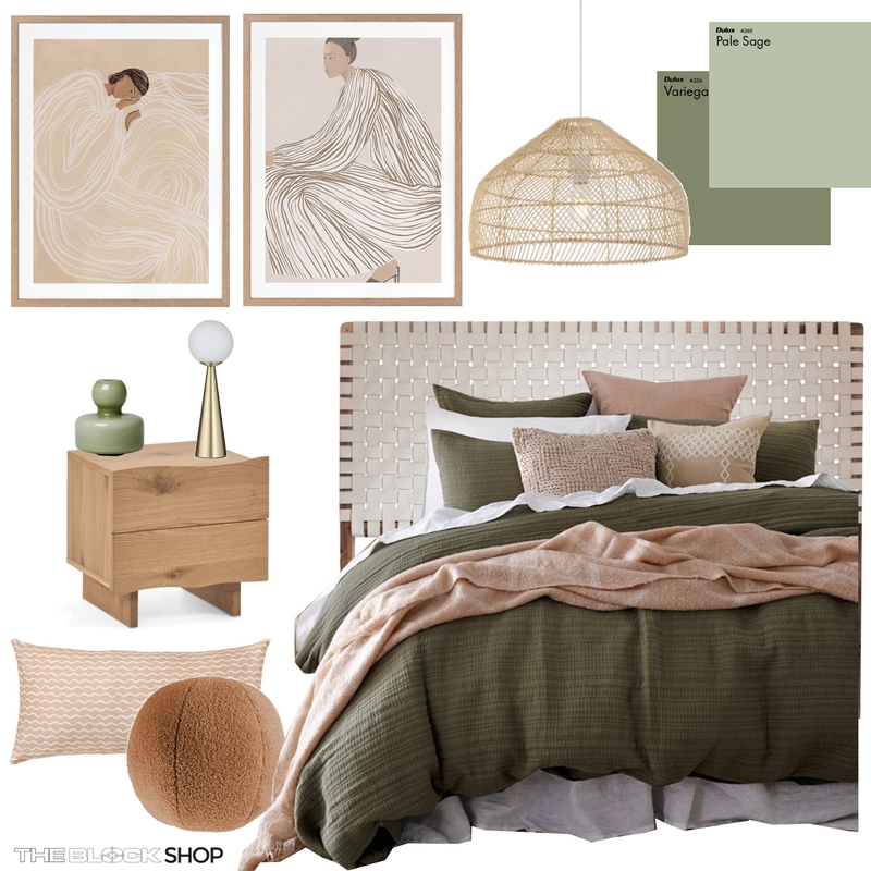 Sage Mood Board by The Block Shop on Style Sourcebook