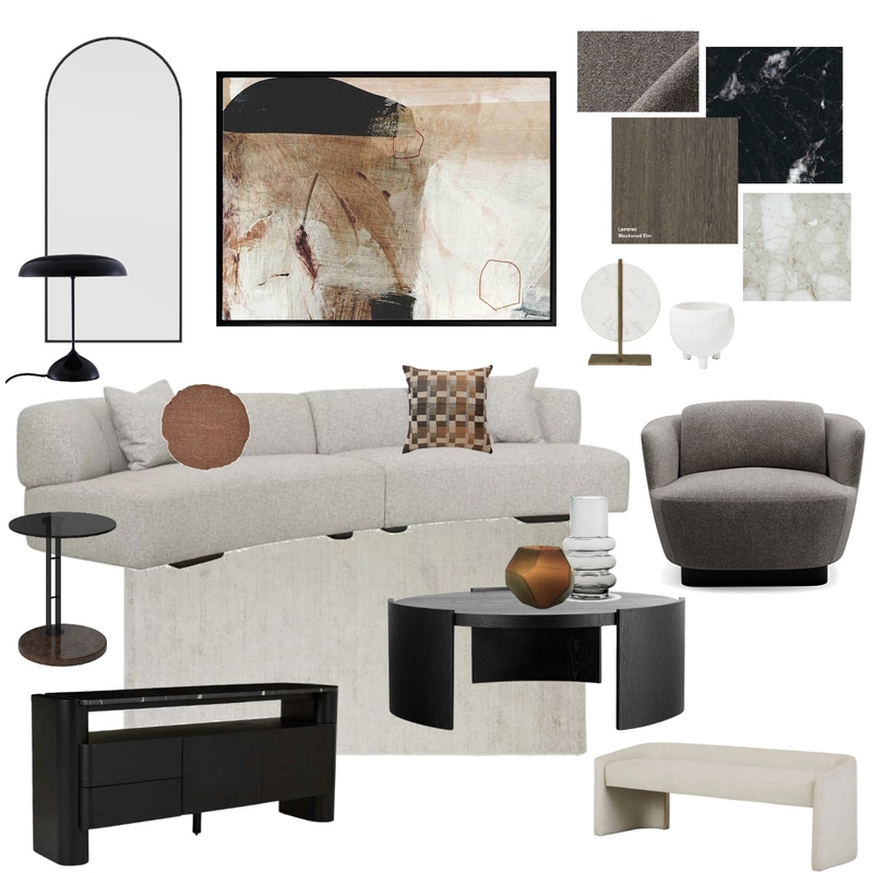 Warm Sienna Living Mood Board by DKD on Style Sourcebook