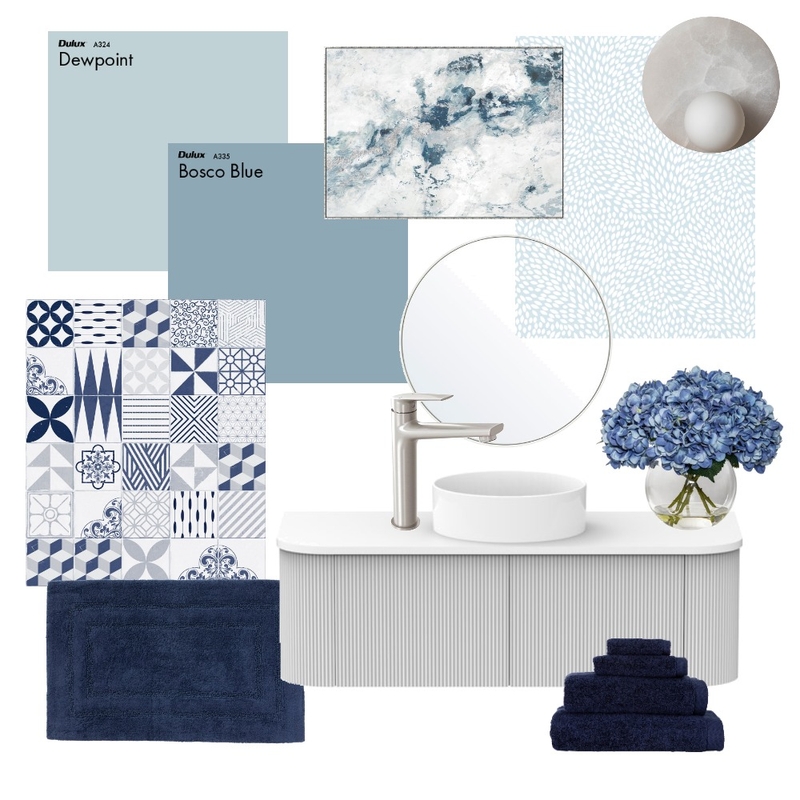 Monochromatic blue Mood Board by abircooperdesign on Style Sourcebook