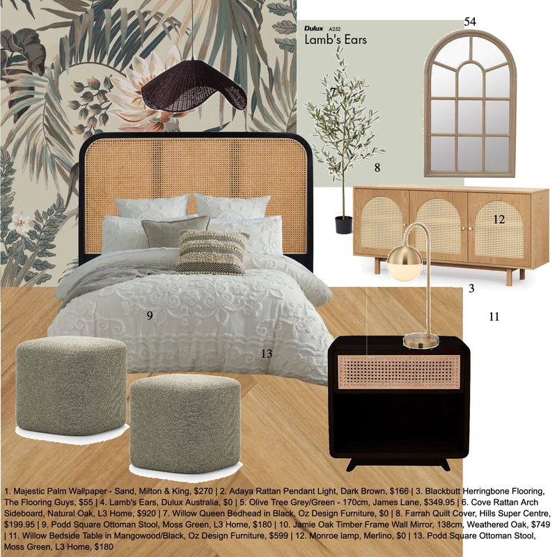 Bedroom Oasis Mood Board by Stone & Ash on Style Sourcebook