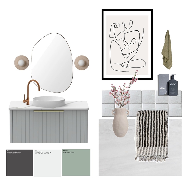 Modern Classic Coastal Bathroom Mood Board by K A N L A    P E R L A on Style Sourcebook