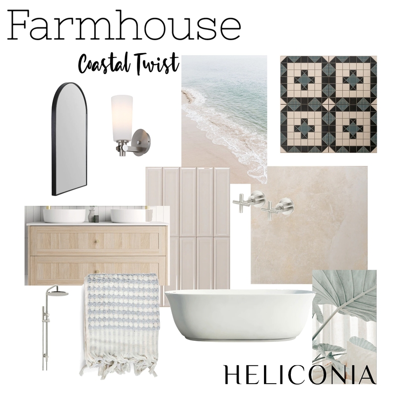 Heliconia Designers Coastal Farmhouse Mood Board by sally@heliconia.com.au on Style Sourcebook