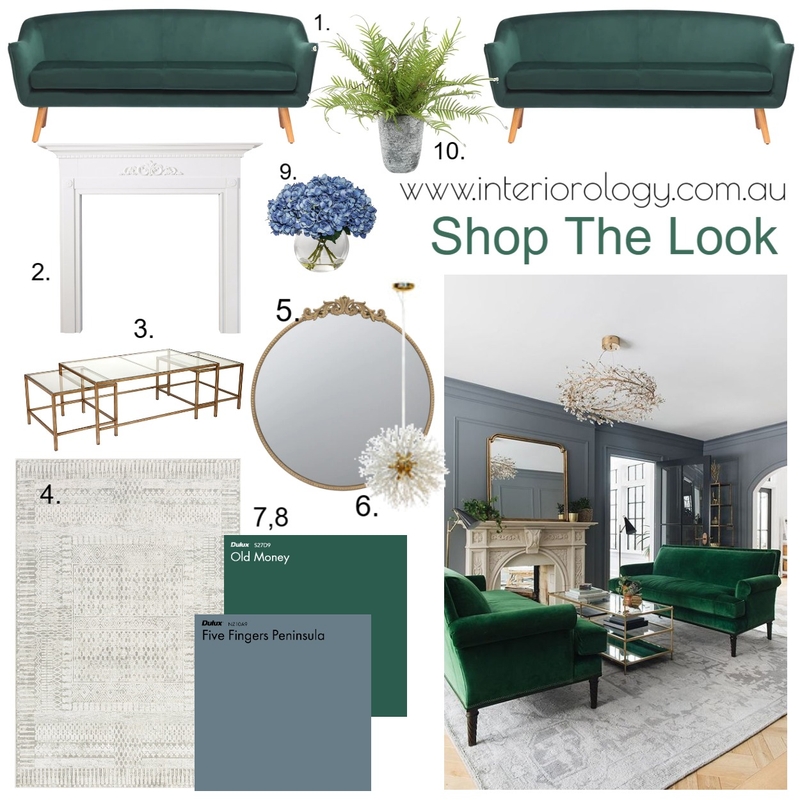 Shop The Look - Paris Velvet Living Mood Board by interiorology on Style Sourcebook