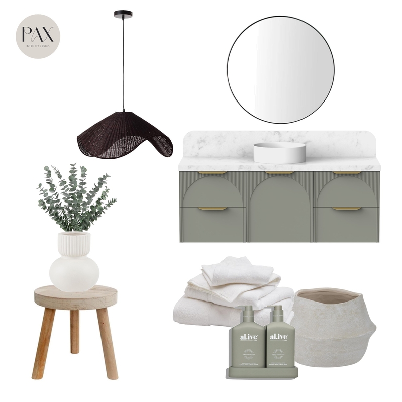 Sage Green Bathroom Mood Board by PAX Interior Design on Style Sourcebook
