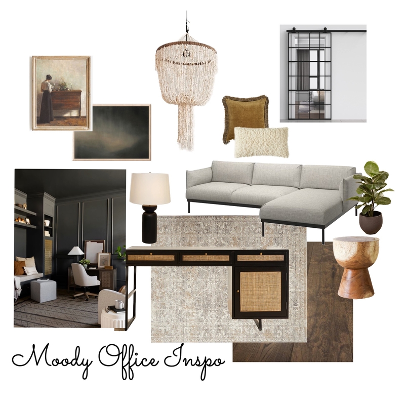 Moody Office Inspo Mood Board by charlotte power on Style Sourcebook