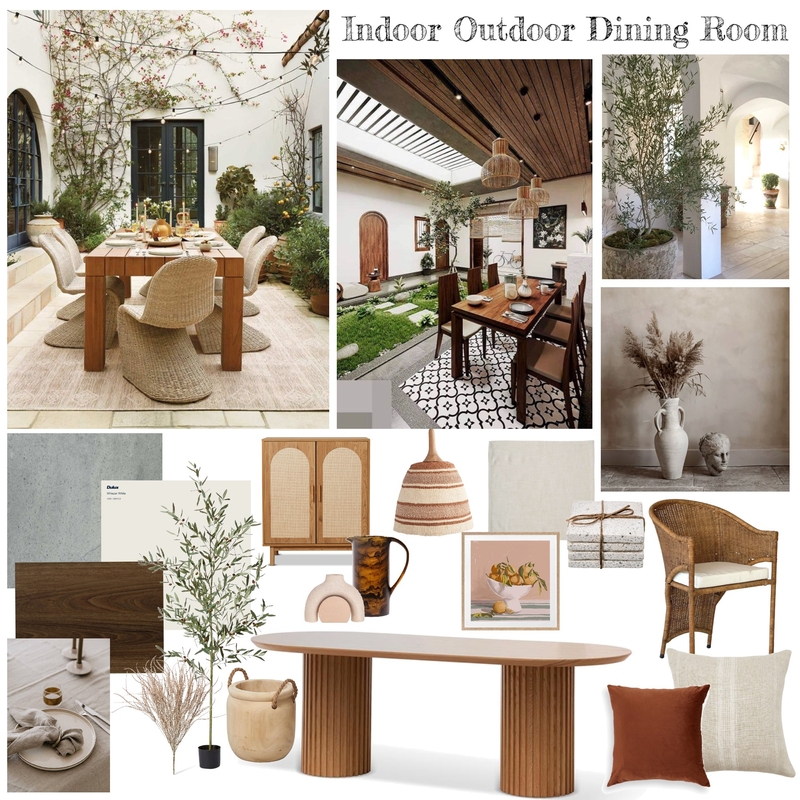 Indoor Outdoor Dining Room Mood Board by emmakessell on Style Sourcebook