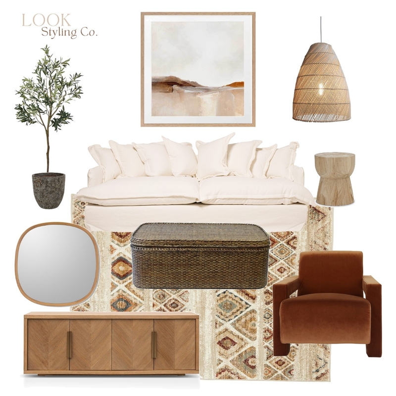 Warm Tones Coastal Mood Board by Look Styling Co on Style Sourcebook