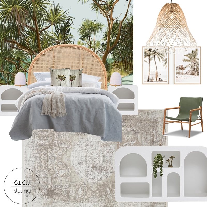 Teen bedroom green palms Mood Board by Sisu Styling on Style Sourcebook