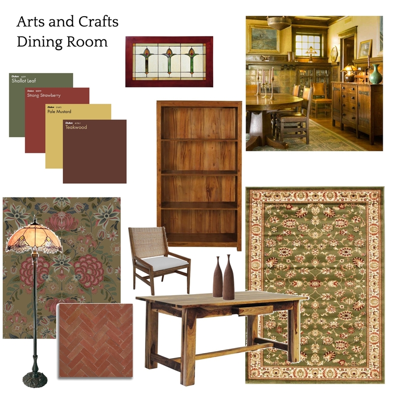 Arts and Crafts Dining Room Mood Board by ranaozbilen on Style Sourcebook