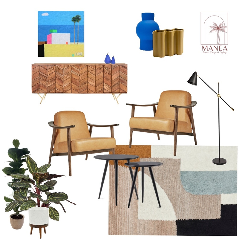 Midcentury Sitting area Mood Board by Manea Interior Design & Styling on Style Sourcebook