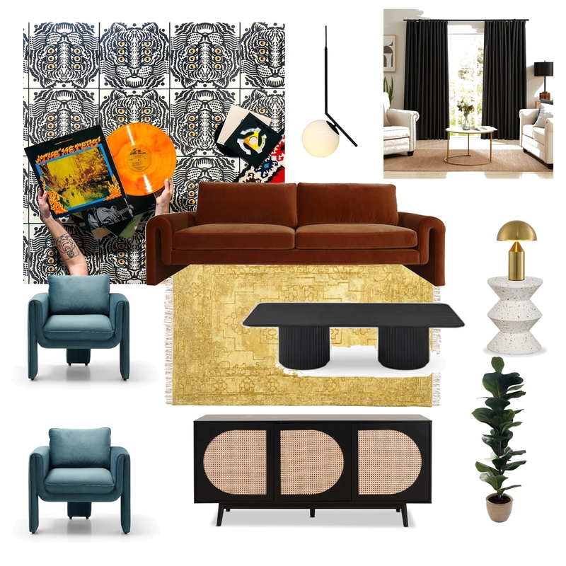 Electic Mood Board w/ Lighting Mood Board by Arowhead Interiors on Style Sourcebook