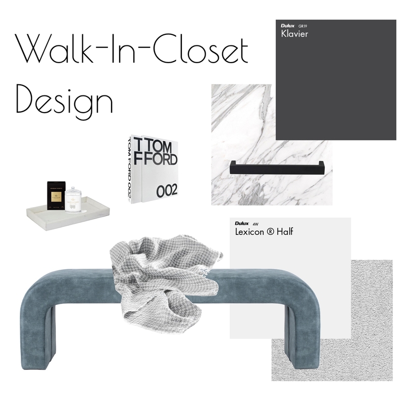 Walk in Wardrobe Mood Board by Sarah Earnshaw Interior Design on Style Sourcebook