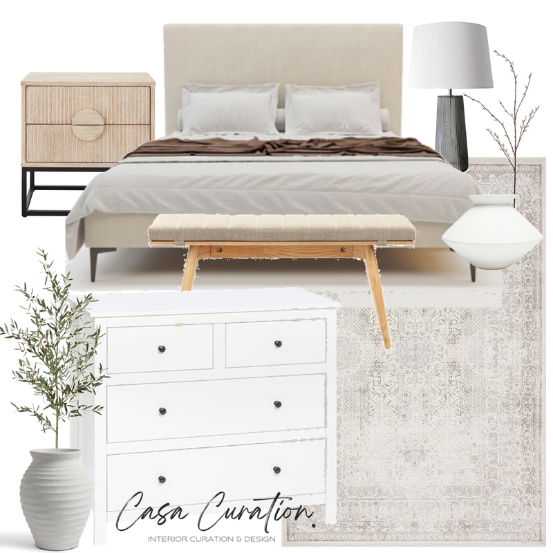 Rhodes Main Bedroom Mood Board by Casa Curation on Style Sourcebook