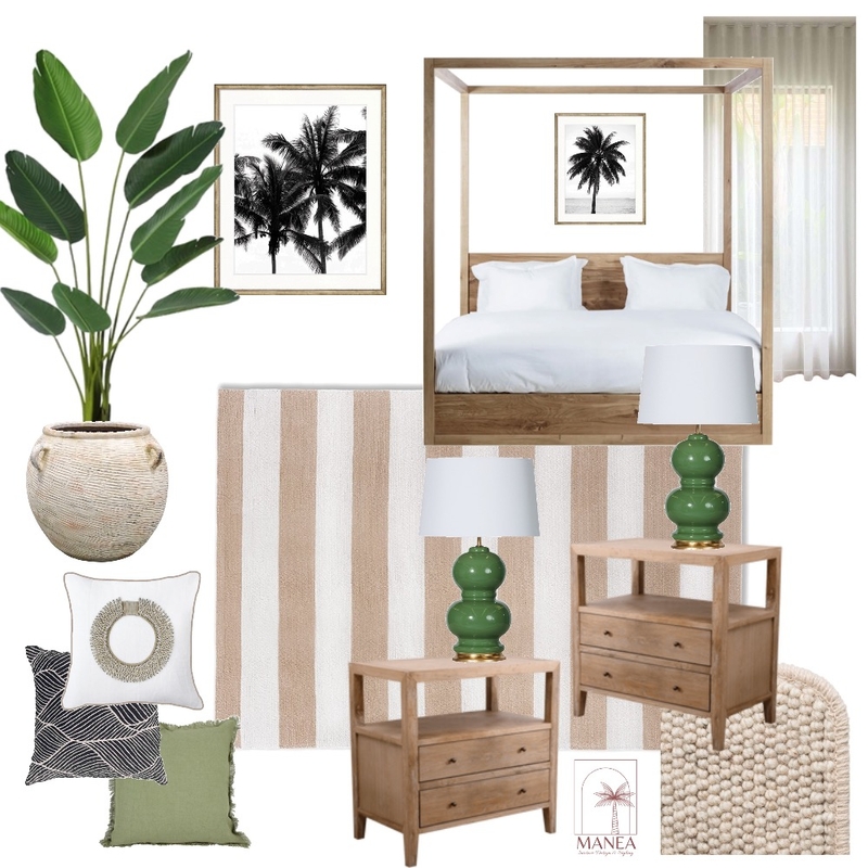 Tropical Master Bedroom Mood Board by Manea Interior Design & Styling on Style Sourcebook