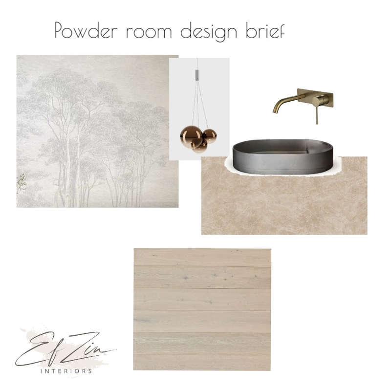 7 Gray- Powder room design Mood Board by EF ZIN Interiors on Style Sourcebook