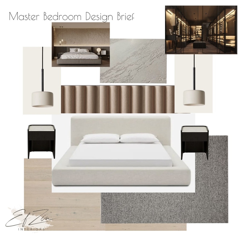 7 Gray St - Master Bed Design Brief Mood Board by EF ZIN Interiors on Style Sourcebook