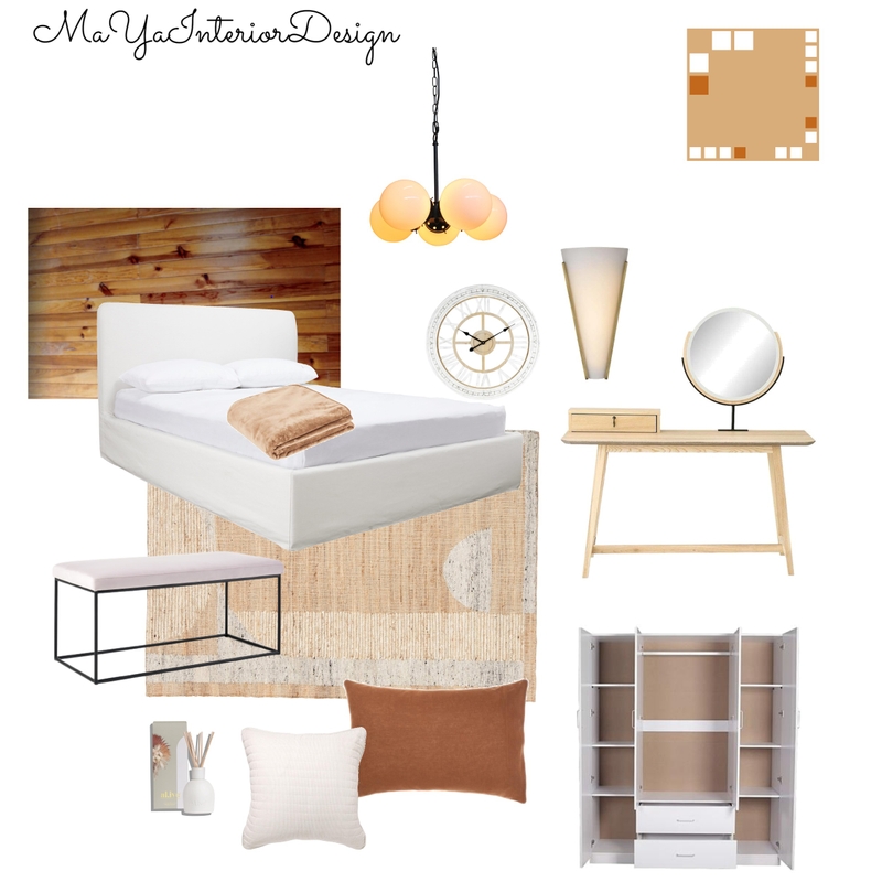 Wood Neutral design Appart 2 Mood Board by MaYaInteriorDesign on Style Sourcebook