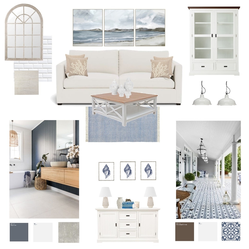 Hamptons Design Style Mood Board by Caroline Andrea on Style Sourcebook