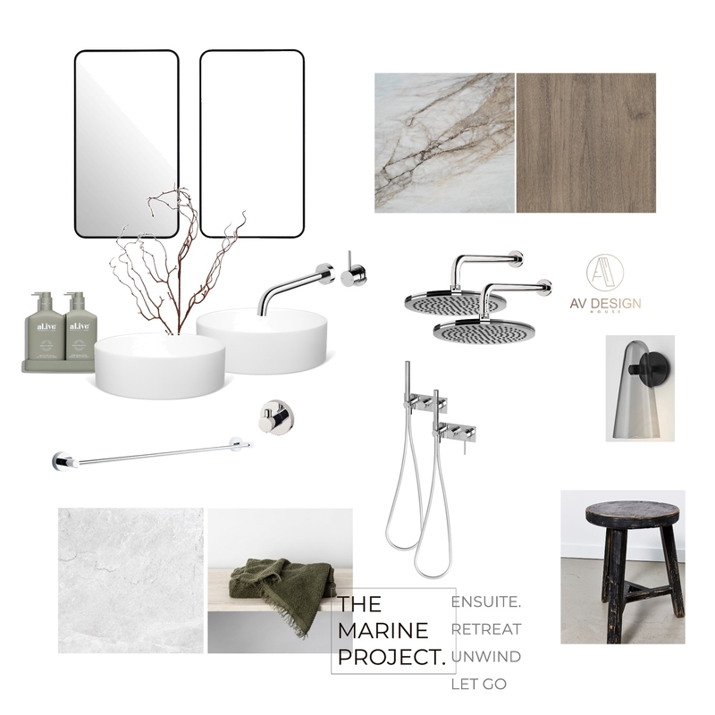 Ensuite Mood Board by Aime Van Dyck Interiors on Style Sourcebook