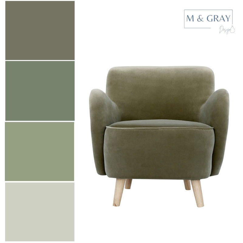 Green Monochromatic Mood Board by M & Gray Design on Style Sourcebook