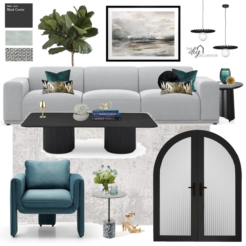 Blue & Moody Mood Board by Thediydecorator on Style Sourcebook