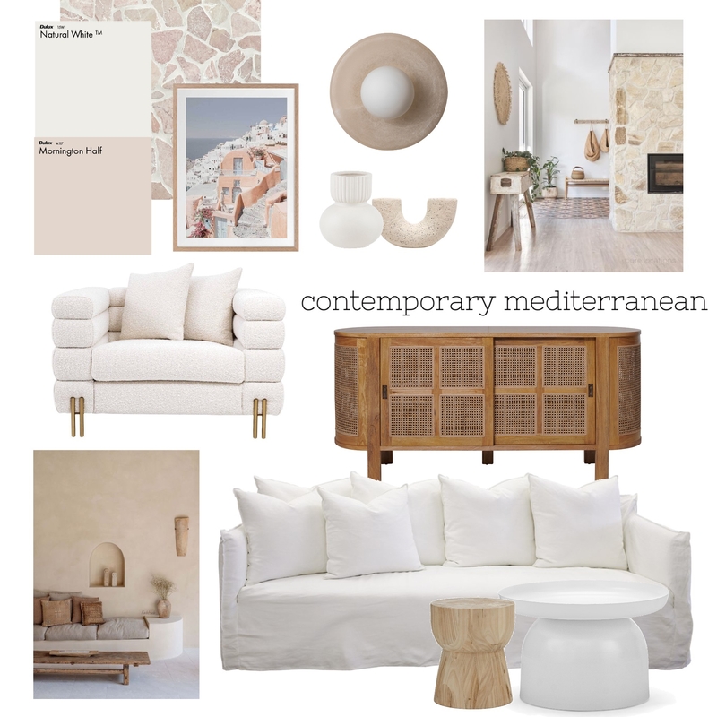 Mediterranean Mood Board Mood Board by Inside by Carly on Style Sourcebook